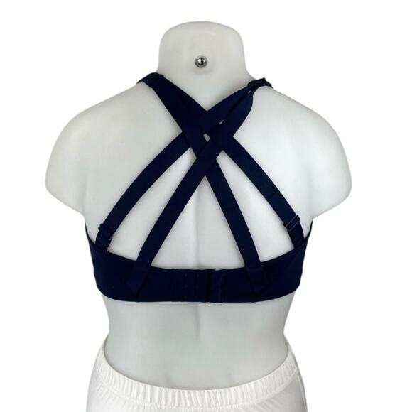 Lululemon Navy Blue Sleeveless Crossback Straps Sports Bra Crop Tank Top 36D - Picture 3 of 5